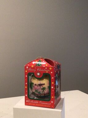 Holiday Ball Ornament in Red Box from St. Thomas U.S.V.I.